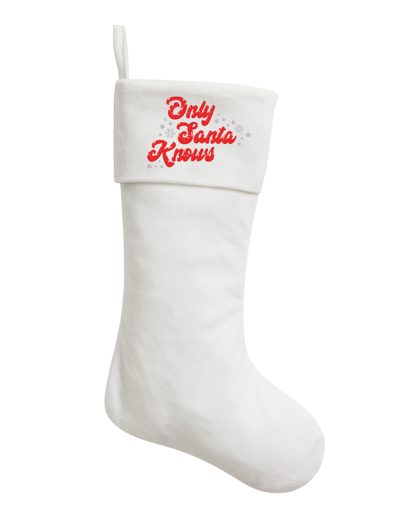 Only Santa Knows | Velvet Stocking