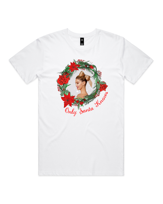 Only Santa Knows | Wreath | Delta Goodrem | Unisex T Shirt (COLOURS)