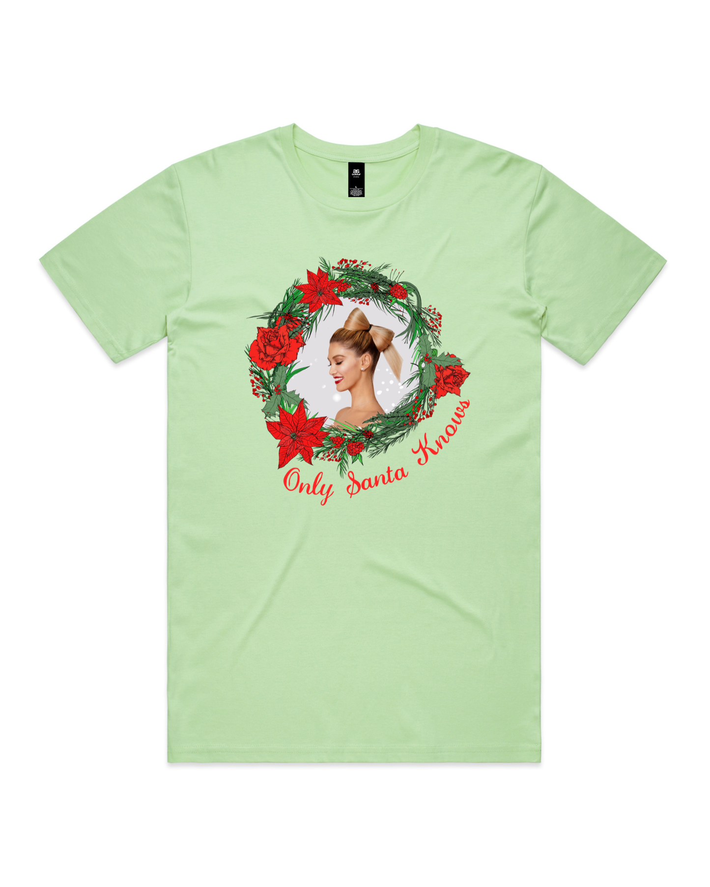 Only Santa Knows | Wreath | Delta Goodrem | Unisex T Shirt (COLOURS)