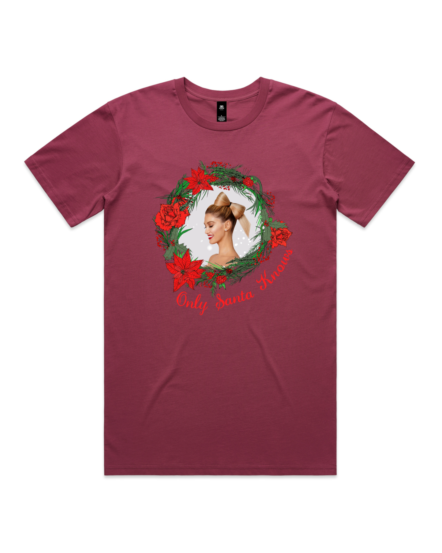 Only Santa Knows | Wreath | Delta Goodrem | Unisex T Shirt (COLOURS)