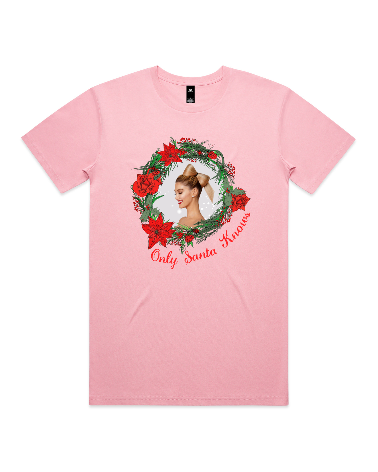 Only Santa Knows | Wreath | Delta Goodrem | Unisex T Shirt (COLOURS)