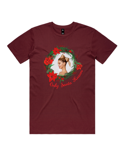 Only Santa Knows | Wreath | Delta Goodrem | Unisex T Shirt (COLOURS)