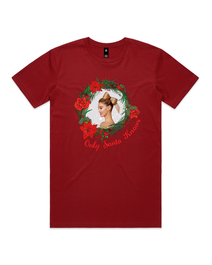 Only Santa Knows | Wreath | Delta Goodrem | Unisex T Shirt (COLOURS)