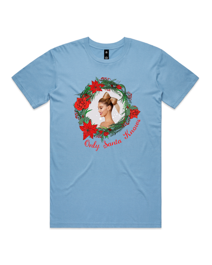 Only Santa Knows | Wreath | Delta Goodrem | Unisex T Shirt (COLOURS)