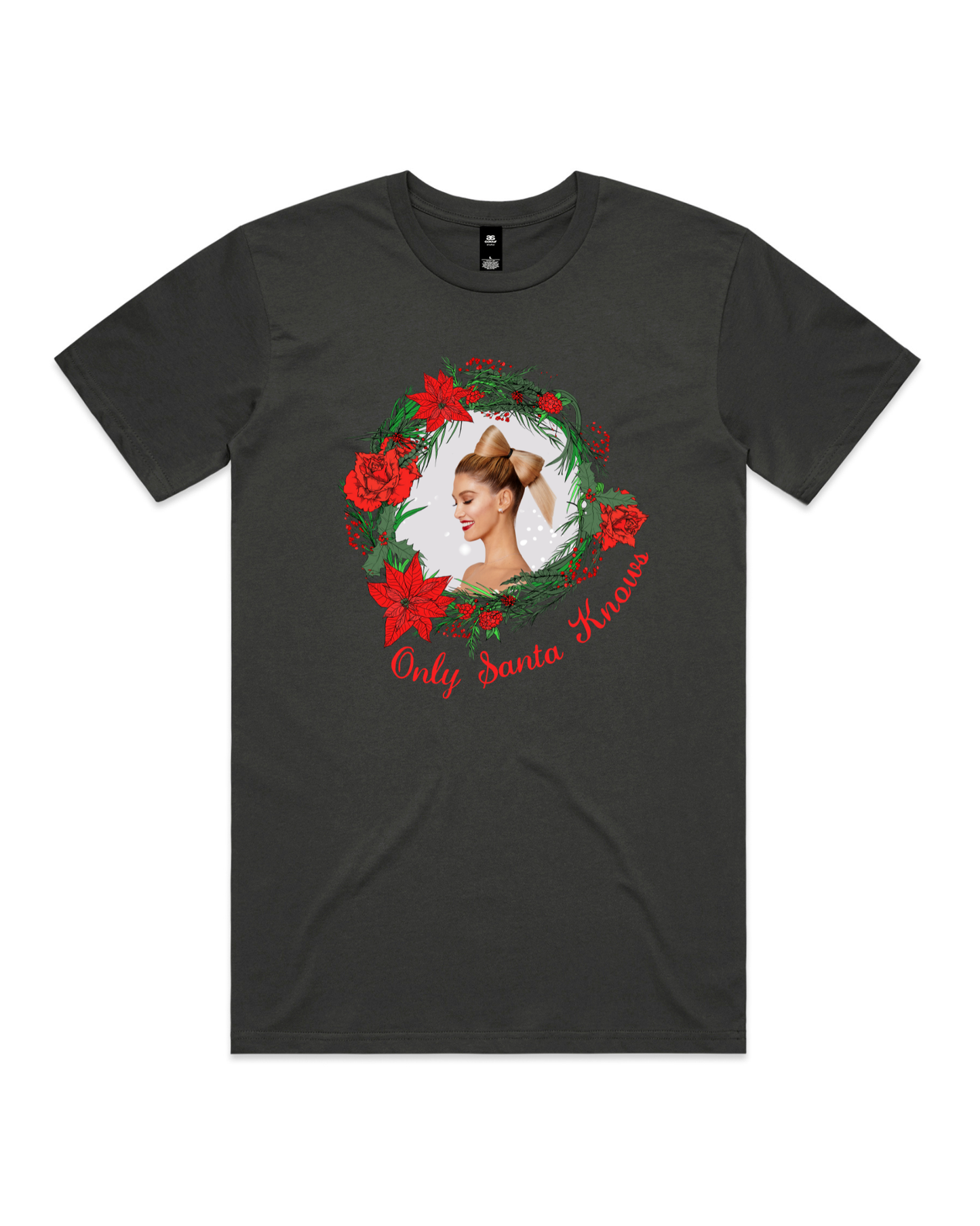 Only Santa Knows | Wreath | Delta Goodrem | Unisex T Shirt (COLOURS)