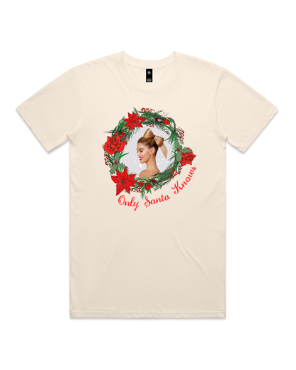 Only Santa Knows | Wreath | Delta Goodrem | Unisex T Shirt (COLOURS)