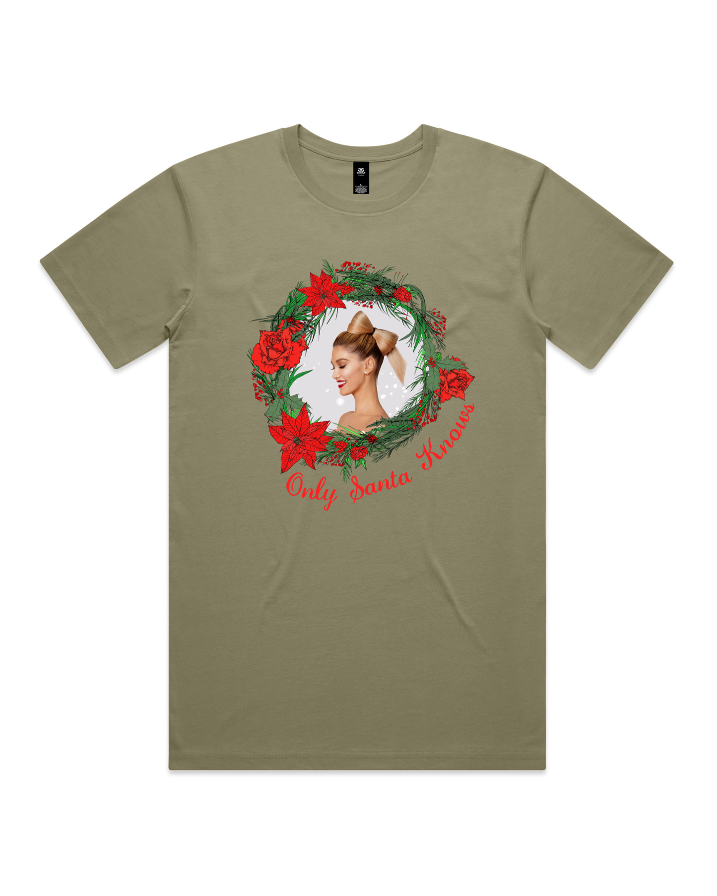 Only Santa Knows | Wreath | Delta Goodrem | Unisex T Shirt (COLOURS)