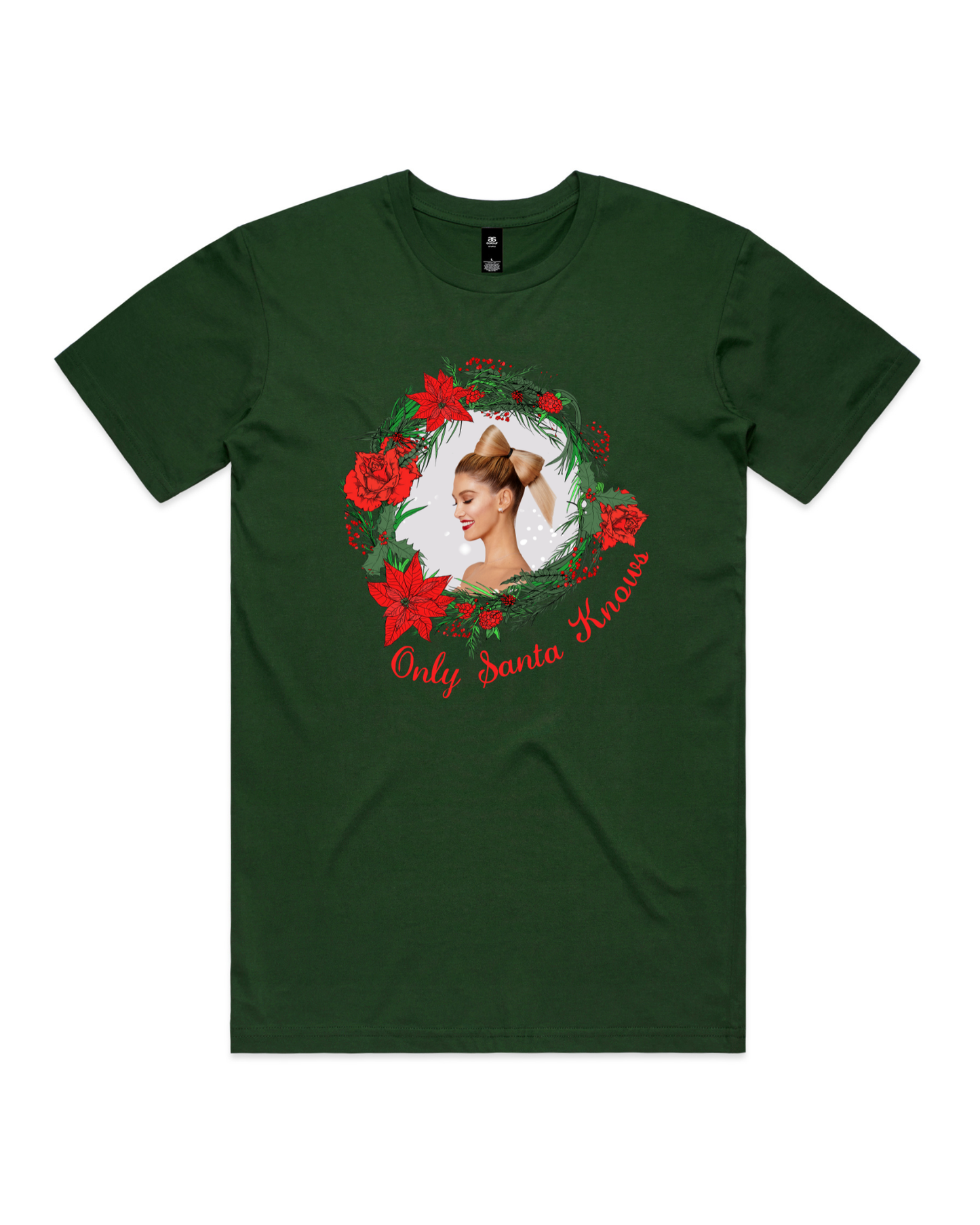 Only Santa Knows | Wreath | Delta Goodrem | Unisex T Shirt (COLOURS)