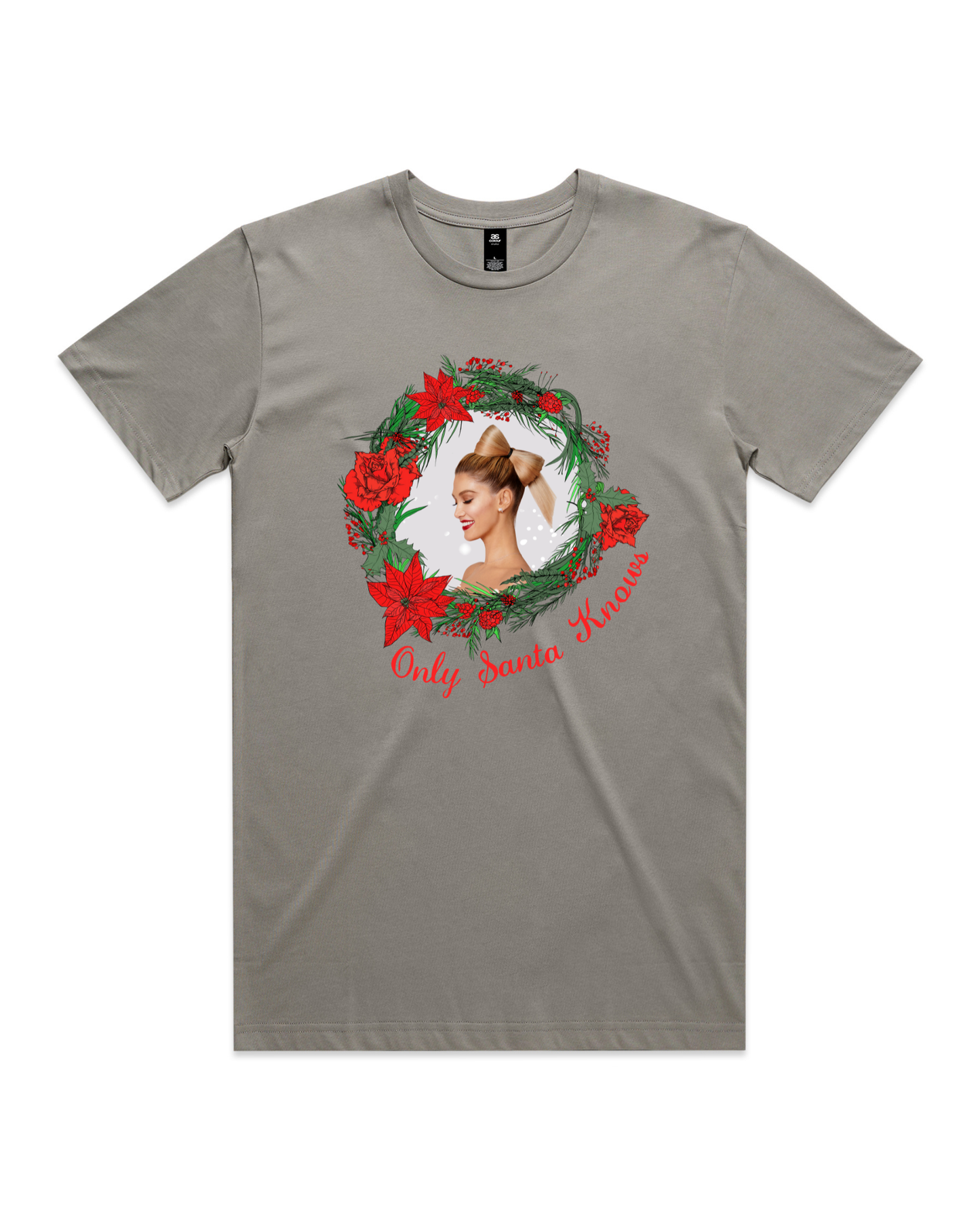 Only Santa Knows | Wreath | Delta Goodrem | Unisex T Shirt (COLOURS)
