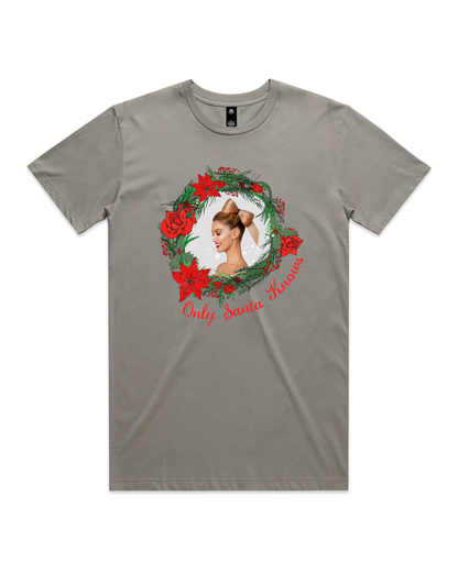 Only Santa Knows | Wreath | Delta Goodrem | Unisex T Shirt (COLOURS)