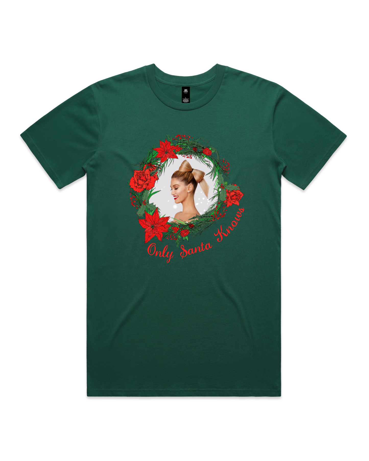 Only Santa Knows | Wreath | Delta Goodrem | Unisex T Shirt (COLOURS)