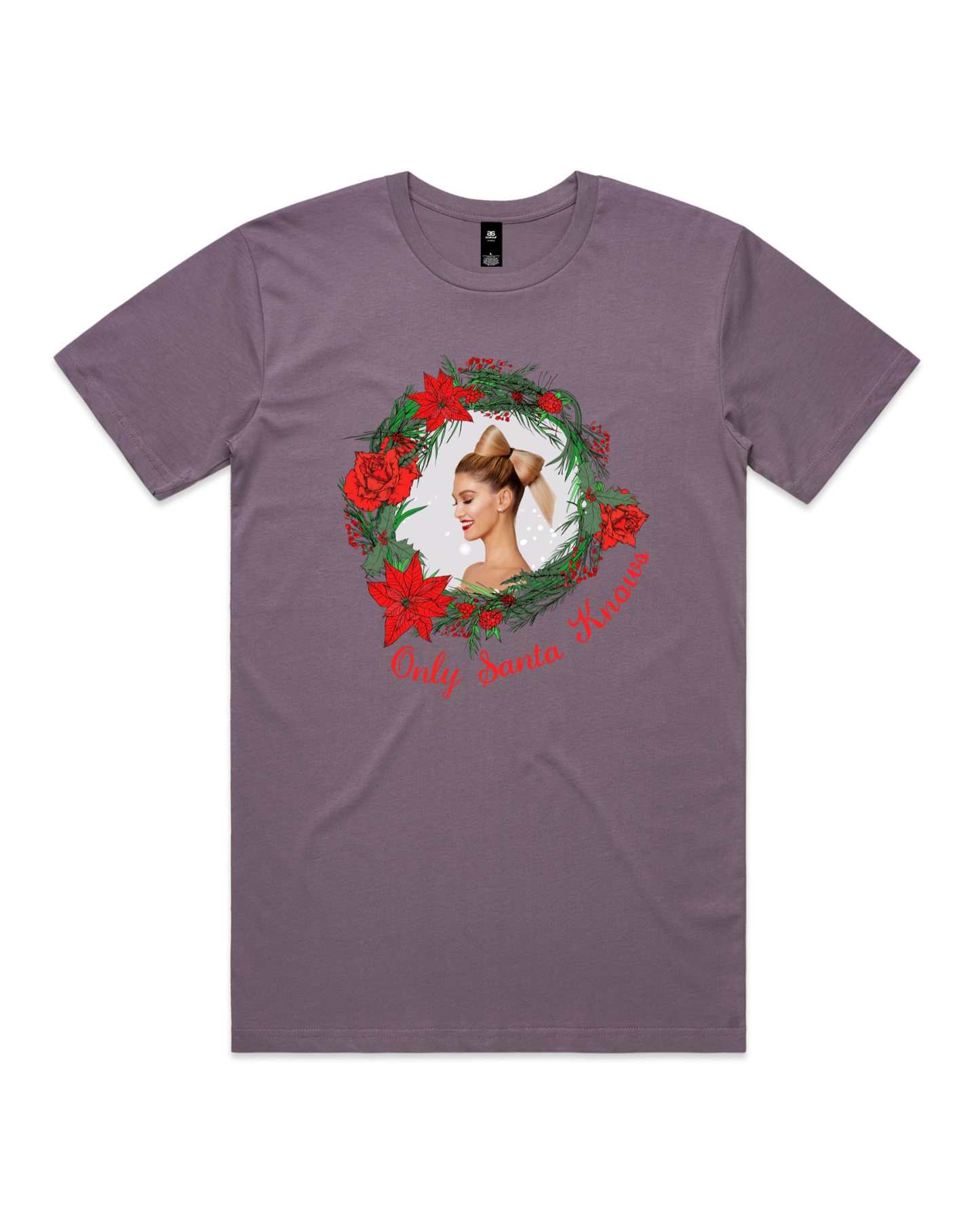 Only Santa Knows | Wreath | Delta Goodrem | Unisex T Shirt (COLOURS)