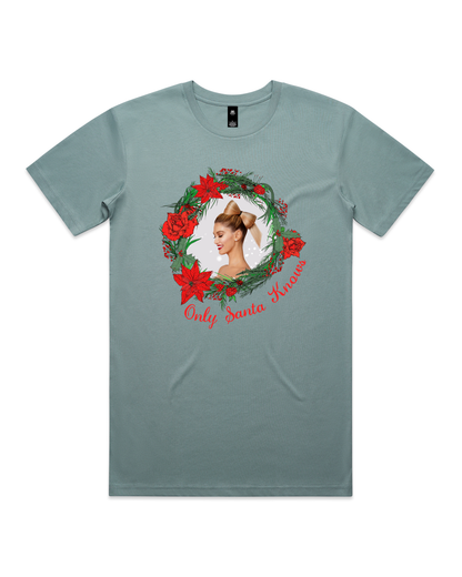Only Santa Knows | Wreath | Delta Goodrem | Unisex T Shirt (COLOURS)
