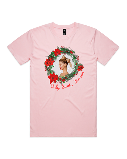 Only Santa Knows | Wreath | Delta Goodrem | Unisex T Shirt (COLOURS)