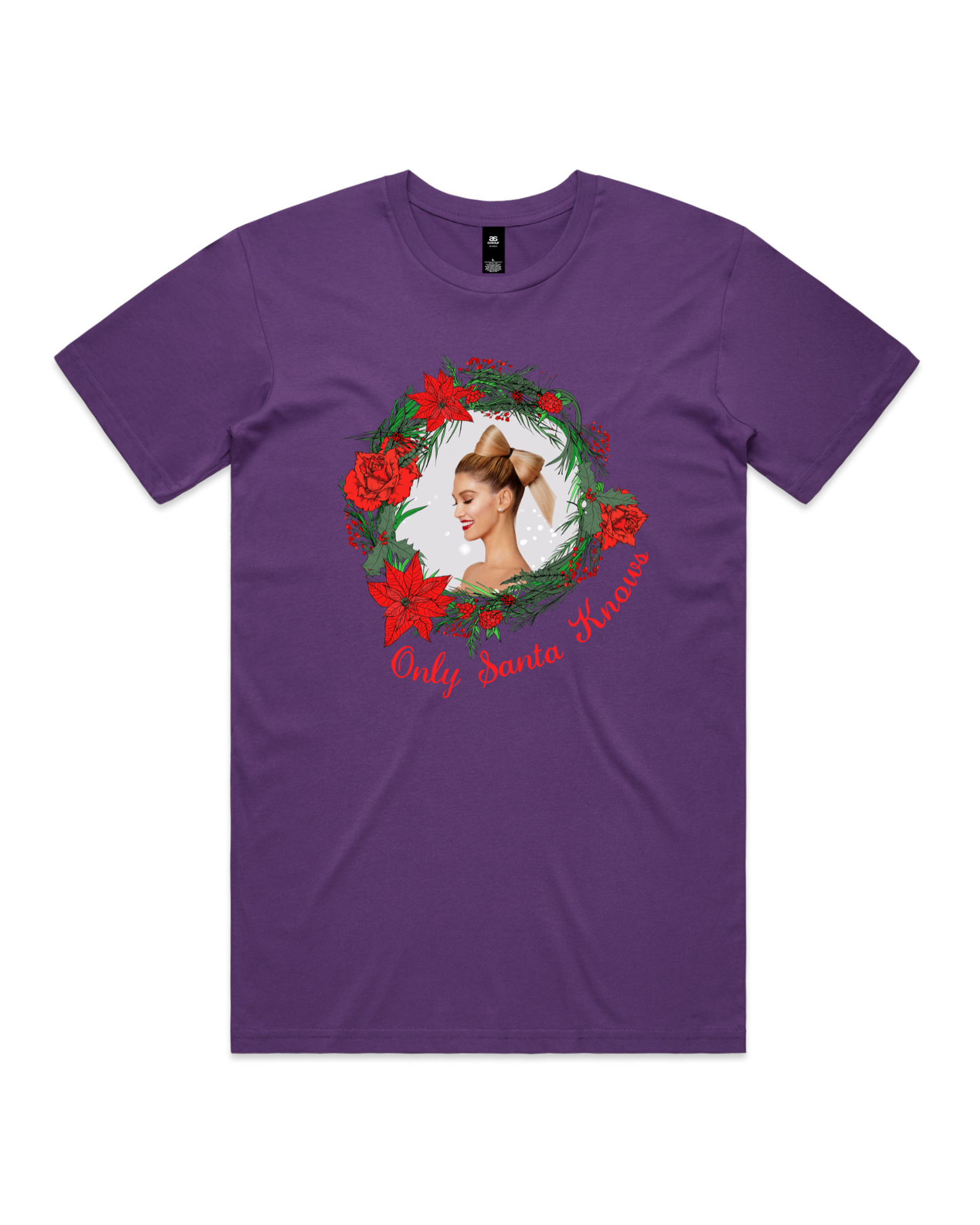 Only Santa Knows | Wreath | Delta Goodrem | Unisex T Shirt (COLOURS)