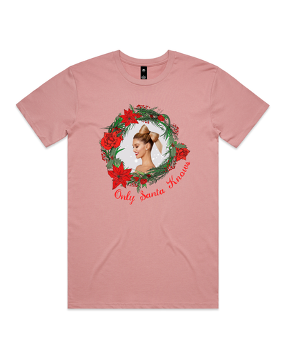 Only Santa Knows | Wreath | Delta Goodrem | Unisex T Shirt (COLOURS)