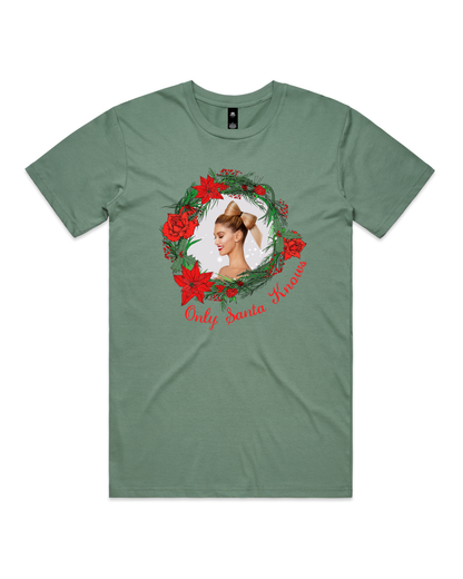 Only Santa Knows | Wreath | Delta Goodrem | Unisex T Shirt (COLOURS)