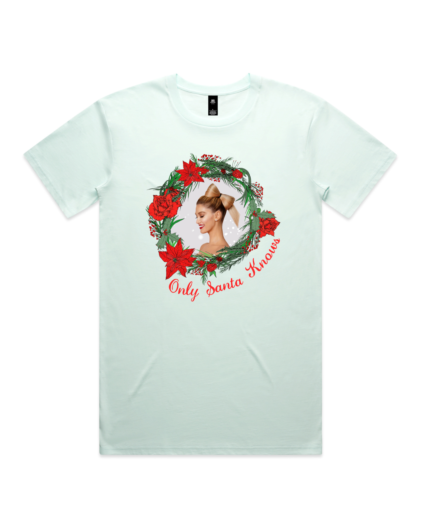 Only Santa Knows | Wreath | Delta Goodrem | Unisex T Shirt (COLOURS)