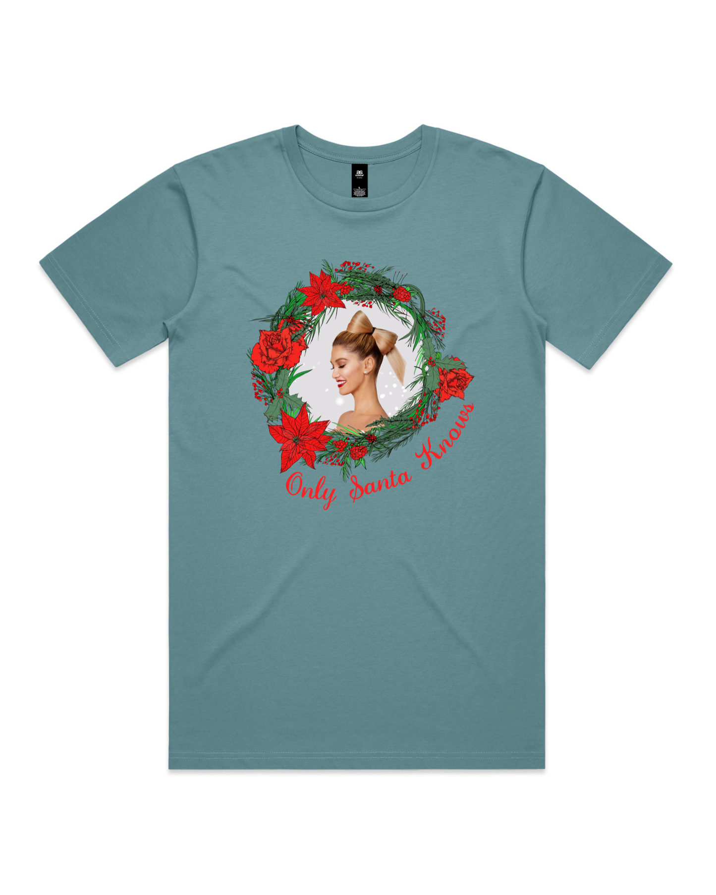 Only Santa Knows | Wreath | Delta Goodrem | Unisex T Shirt (COLOURS)