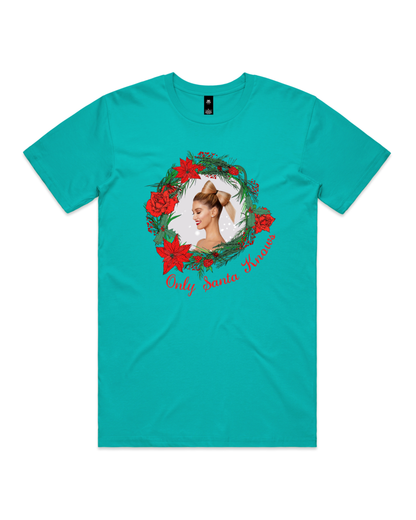Only Santa Knows | Wreath | Delta Goodrem | Unisex T Shirt (COLOURS)