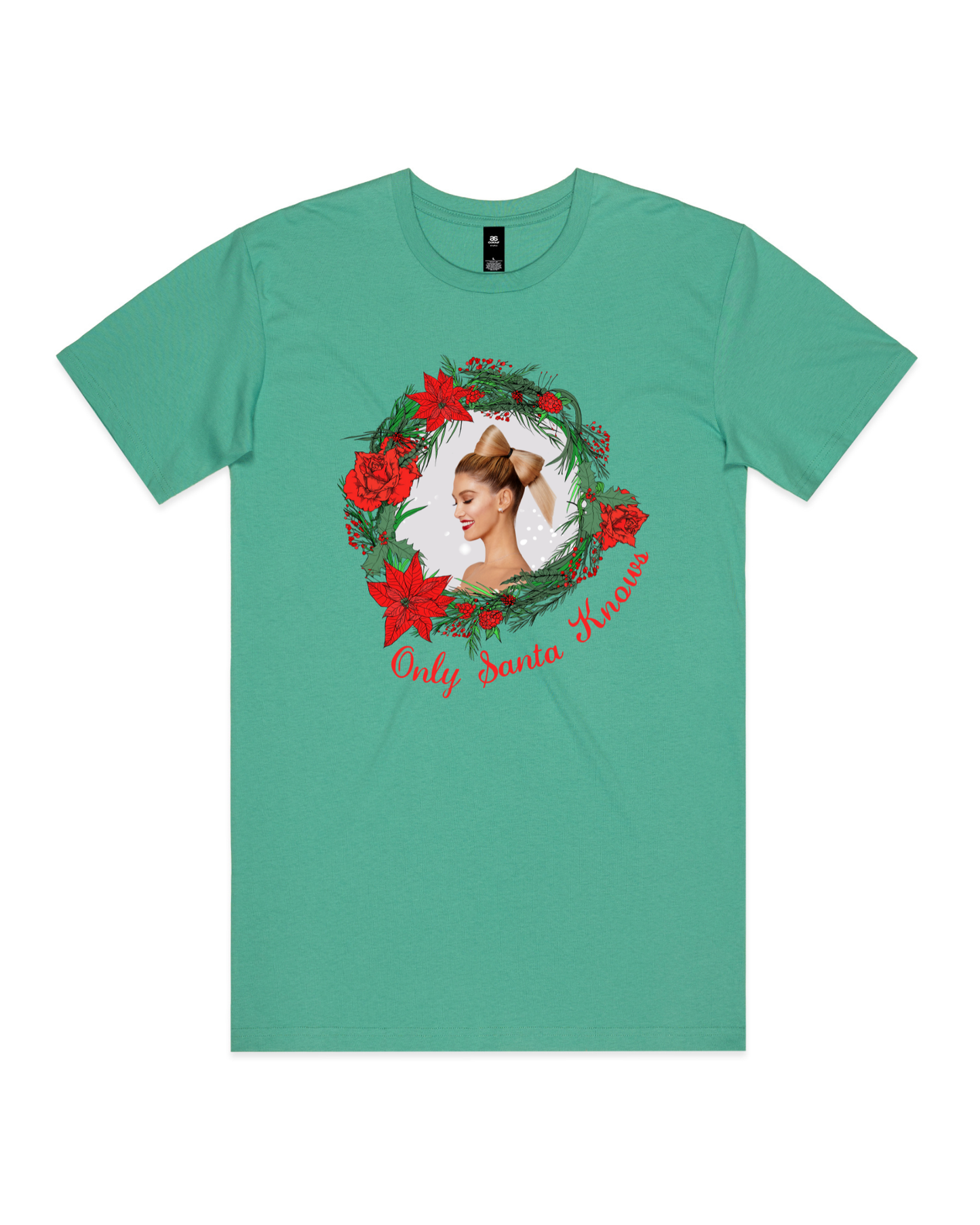 Only Santa Knows | Wreath | Delta Goodrem | Unisex T Shirt (COLOURS)