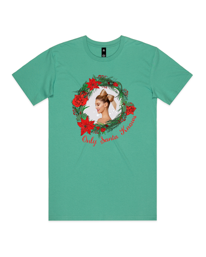 Only Santa Knows | Wreath | Delta Goodrem | Unisex T Shirt (COLOURS)