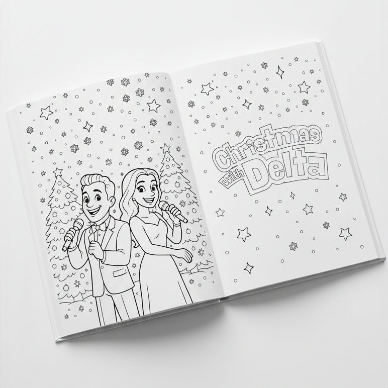 Christmas With Delta | Colouring Book